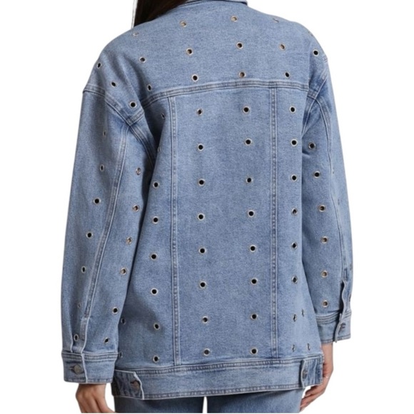 AVEC LES FILLES GROMMET DENIM JACKET XL - Picture 2 of 5
